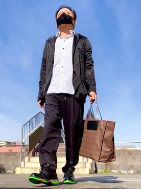 「DIESEL」｜「アイテム（その他シューズ）」を使った、かつさん（メンズ・174cm）の春コーディネート