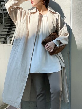 「デザイントップス」｜「アイテム（その他アウター）」を使った、shihoさん（レディース・164cm）の冬コーディネート