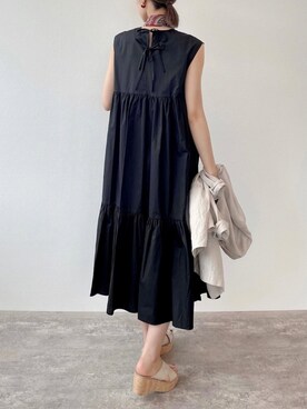 ストール ショールを使った 夏ワンピース の人気ファッションコーディネート Wear