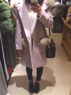 「UNIQLO（ユニクロ）のWOMEN ウルトラストレッチジーンズ（デニムパンツ）」を使った、ゆ。さん（レディース・156cm）の冬コーディネート