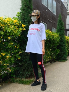 「バーバリー」｜「アイテム（キャップ）」を使った、mimi3さん（レディース・163cm）の春コーディネート