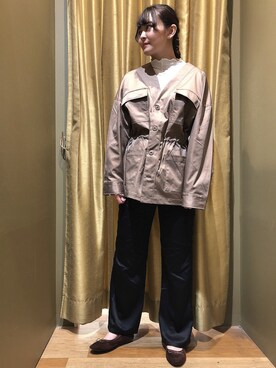 「Green　Parks（グリーンパークス）のアイテム（ブルゾン）」を使った、ma☺︎さん（レディース・158cm）の秋コーディネート