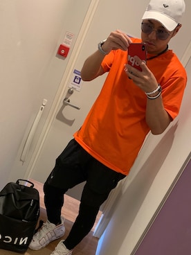 「ROXY（ロキシー）のアイテム（キャップ）」を使った、SHINYAさん（メンズ・183cm）の夏コーディネート