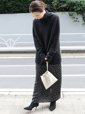 「カシミヤ」｜reiraさん（レディース・155cm）の秋コーディネート