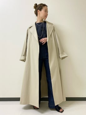 「スエット」｜「アイテム（その他アウター）」を使った、reiraさん（レディース・155cm）の春コーディネート