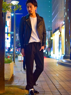 「VANQUISH」｜「アイテム（その他シューズ）」を使った、SHOUHEIさん（メンズ・178cm）の冬コーディネート