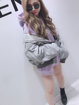 「ENVYM（アンビー）のアイテム（ブルゾン）」を使った、ENVYM_ERIKAさん（レディース・160cm）の冬コーディネート