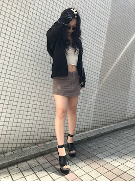 「ENVYM（アンビー）のアイテム（パンツ）」を使った、ENVYM_ERIKAさん（レディース・160cm）の冬コーディネート