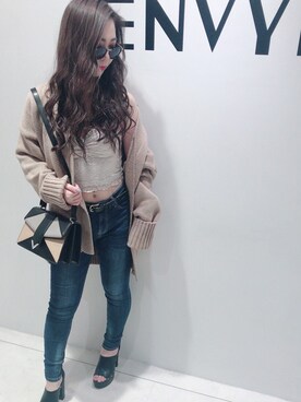 「ENVYM（アンビー）のアイテム（パンツ）」を使った、ENVYM_ERIKAさん（レディース・160cm）の春コーディネート