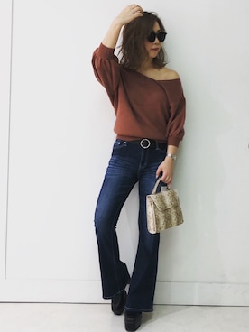 「ENVYM（アンビー）のアイテム（バッグ）」を使った、ENVYM_ERIKAさん（レディース・160cm）の秋コーディネート