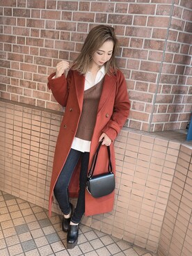 「ENVYM（アンビー）のアイテム（バッグ）」を使った、ENVYM_ERIKAさん（レディース・160cm）の秋コーディネート