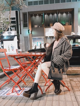 「ENVYM（アンビー）のアイテム（バッグ）」を使った、ENVYM_ERIKAさん（レディース・160cm）の冬コーディネート