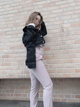 「envym_staff」｜「アイテム（カバーオール）」を使った、ENVYM_ERIKAさん（レディース・160cm）の春コーディネート