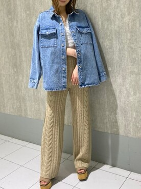 「envym_staff」｜「アイテム（デニムジャケット）」を使った、ENVYM_ERIKAさん（レディース・160cm）の春コーディネート
