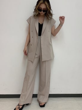 「envym_staff」｜「アイテム（その他アウター）」を使った、ENVYM_ERIKAさん（レディース・160cm）の春コーディネート