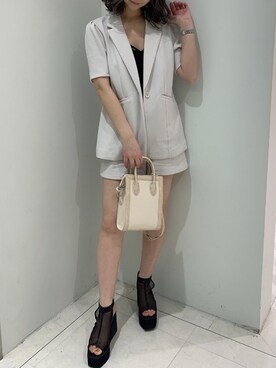 「ENVYM（アンビー）のアイテム（テーラードジャケット）」を使った、ENVYM_ERIKAさん（レディース・160cm）の春コーディネート