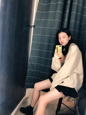 「PULL&BEAR（プルアンドベア）のアイテム（パーカー）」を使った、xxxxxxAK47さん（レディース・162cm）の秋コーディネート