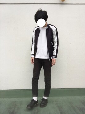「Dr. Martens（ドクターマーチン）のDr.Martens (ドクターマーチン)/1461 3EYE GIBSON SHOES（その他シューズ）」を使った、ナカユウさん（メンズ・174cm）の冬コーディネート
