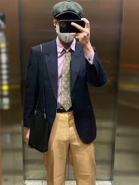 「アイテム（フォーマルスーツ/小物）」を使った、Yukiさん（メンズ・178cm・20代）の秋コーディネート