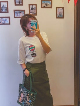 「UNIQUE（ユニーク）のアイテム」を使った、Yuna & Peterさん（レディース・170cm）の夏コーディネート