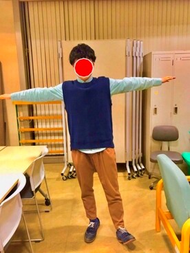 「Abercrombie&Fitch（アバークロンビーアンドフィッチ）のアイテム（シャツ/ブラウス）」を使った、結城(相互〇)さん（メンズ・163cm）の春コーディネート
