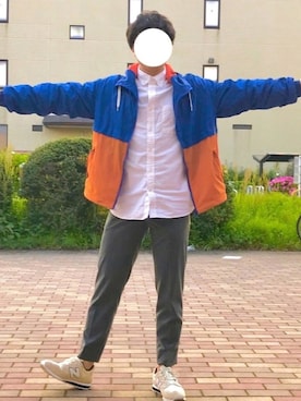 「ナイロンパーカー」｜「アイテム（その他）」を使った、結城(相互〇)さん（メンズ・163cm）の春コーディネート