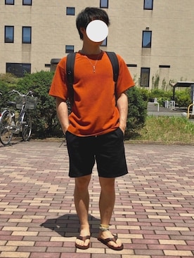 「Abercrombie&Fitch（アバークロンビーアンドフィッチ）のアイテム（シューズ）」を使った、結城(相互〇)さん（メンズ・165cm）の夏コーディネート