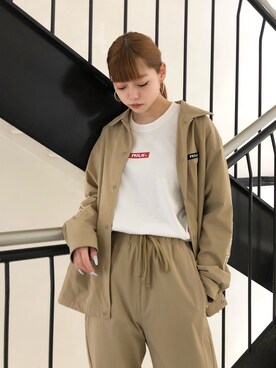 「MILKFED.（ミルクフェド）のアイテム（その他アウター）」を使った、yuaさん（レディース・157cm）の春コーディネート