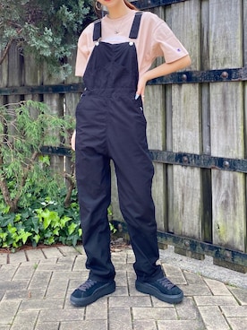 「MILKFED.（ミルクフェド）のアイテム（サロペット/オーバーオール）」を使った、yuaさん（レディース・157cm）の春コーディネート