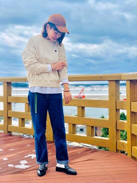 「Lee（リー）のアイテム（ファッション雑貨）」を使った、☺︎さいとを☺︎さん（レディース・174cm）の冬コーディネート