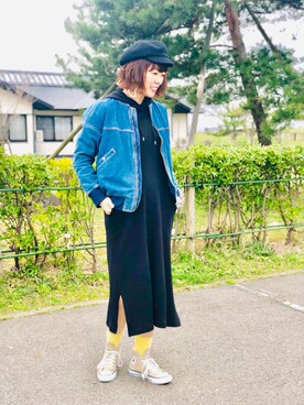「OZOC（オゾック）のアイテム（アクセサリー）」を使った、☺︎さいとを☺︎さん（レディース・174cm）の春コーディネート