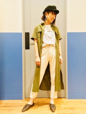 「OZOC（オゾック）のアイテム（アクセサリー）」を使った、☺︎さいとを☺︎さん（レディース・174cm）の春コーディネート