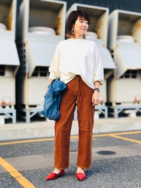 「アイテム（腕時計）」を使った、☺︎さいとを☺︎さん（レディース・174cm）の秋コーディネート