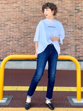 「minia（ミニア）のアイテム」を使った、☺︎さいとを☺︎さん（レディース・174cm）の夏コーディネート