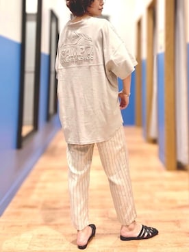 「minia（ミニア）のアイテム」を使った、☺︎さいとを☺︎さん（レディース・174cm）の夏コーディネート