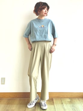 「アイテム（スニーカー、その他）」を使った、☺︎さいとを☺︎さん（レディース・174cm）の夏コーディネート