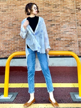 「アイテム（パンプス、イエロー系）」を使った、☺︎さいとを☺︎さん（レディース・174cm）の春コーディネート