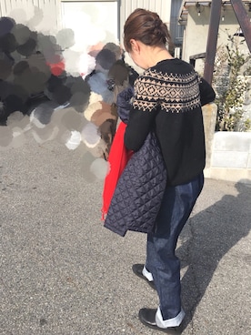 「アイテム（ナイロンジャケット）」を使った、kuminさん（レディース・157cm）の冬コーディネート