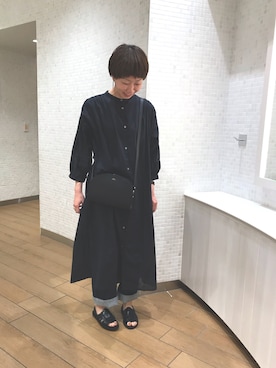 「CHAMULA（チャムラ）のアイテム」を使った、kuminさん（レディース・157cm）の夏コーディネート
