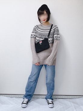 「GRL」｜「アイテム（ニットキャップ/ビーニー）」を使った、KANONさん（レディース・155cm）の秋コーディネート