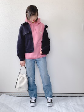 「ZOZOでしか買えない」｜「アイテム（スニーカー）」を使った、KANONさん（レディース・155cm）の冬コーディネート