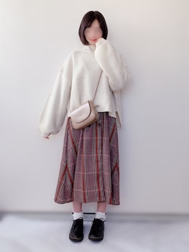 「shopnikoniko」｜「アイテム（ワンピース/ドレス）」を使った、KANONさん（レディース・155cm）の冬コーディネート