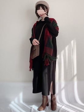「OZOC（オゾック）のアイテム（帽子）」を使った、KANONさん（レディース・154cm）の秋コーディネート