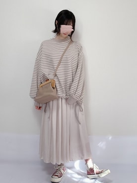 「moitytto」｜「アイテム（スウェット）」を使った、KANONさん（レディース・154cm）の冬コーディネート