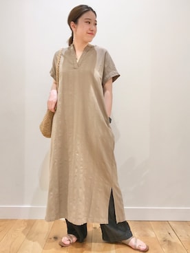 「URBAN RESEARCH DOORS（アーバンリサーチドアーズ）のペーパープレーンショルダーバッグ（ショルダーバッグ）」を使った、amoさん（レディース・158cm）の夏コーディネート