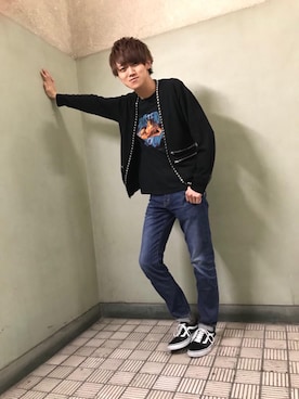 久米田 直樹さん（メンズ・183cm）の春コーディネート