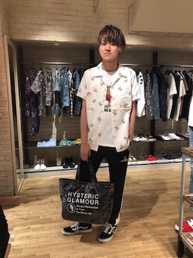 久米田 直樹さん（メンズ・184cm）の夏コーディネート