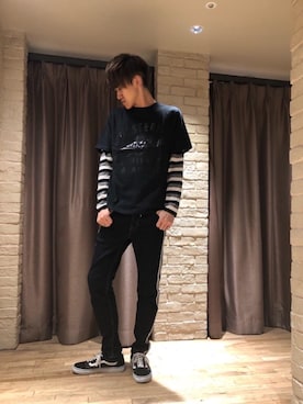 久米田 直樹さん(メンズ・184cm)の秋コーディネート