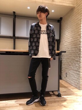 久米田 直樹さん（メンズ・184cm）の秋コーディネート