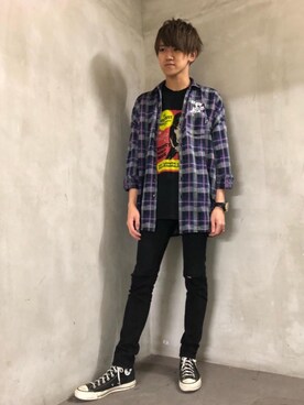 久米田 直樹さん(メンズ・184cm)の秋コーディネート